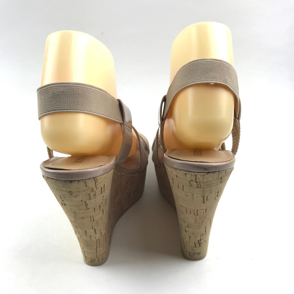 Boston Proper Cork Wedge Size 8.5 Strappy Sandal - Picture 4 of 8